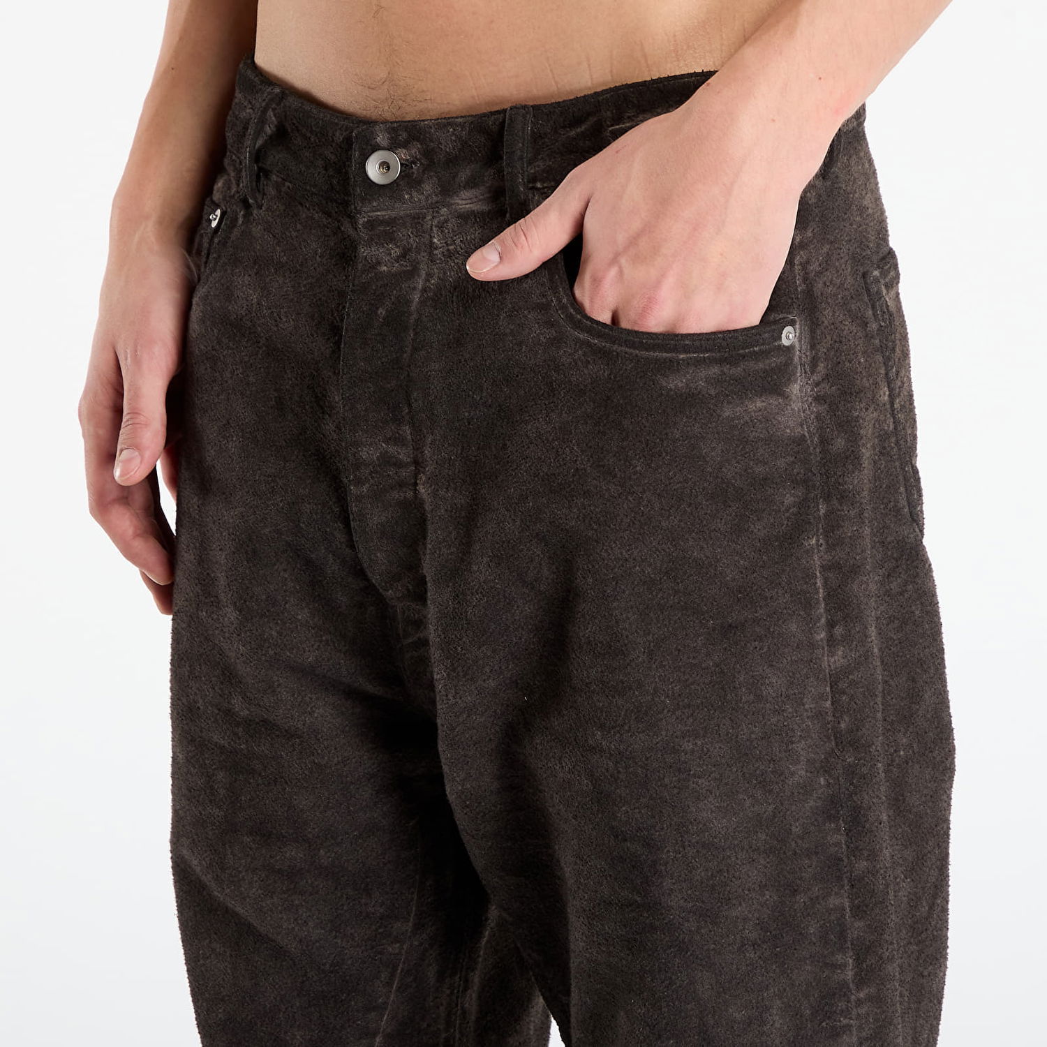 Дънки Rick Owens Rick Owens DRKSHDW Geth Wide Leg Jeans Кафяво | DU02E7351 BMO 78, 1