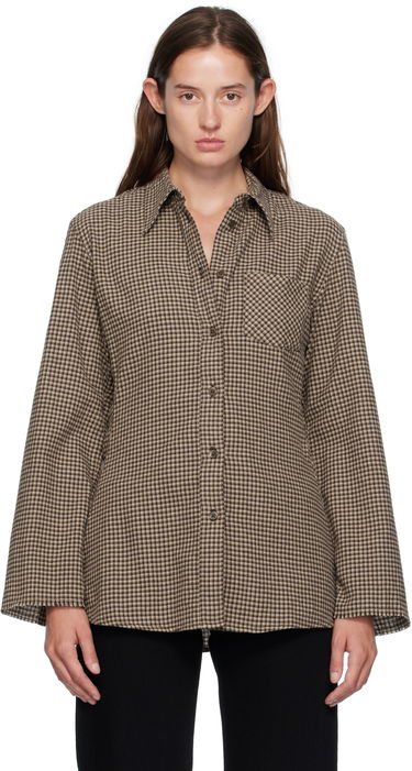 Риза OUR LEGACY Our Legacy Daisy Check Button-Down Shirt Кафяво | W4252DE, 0