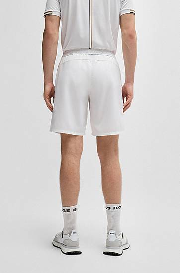 Къси панталони BOSS Matteo Berrettini Water-Repellent Shorts Бяло | 50521655, 1