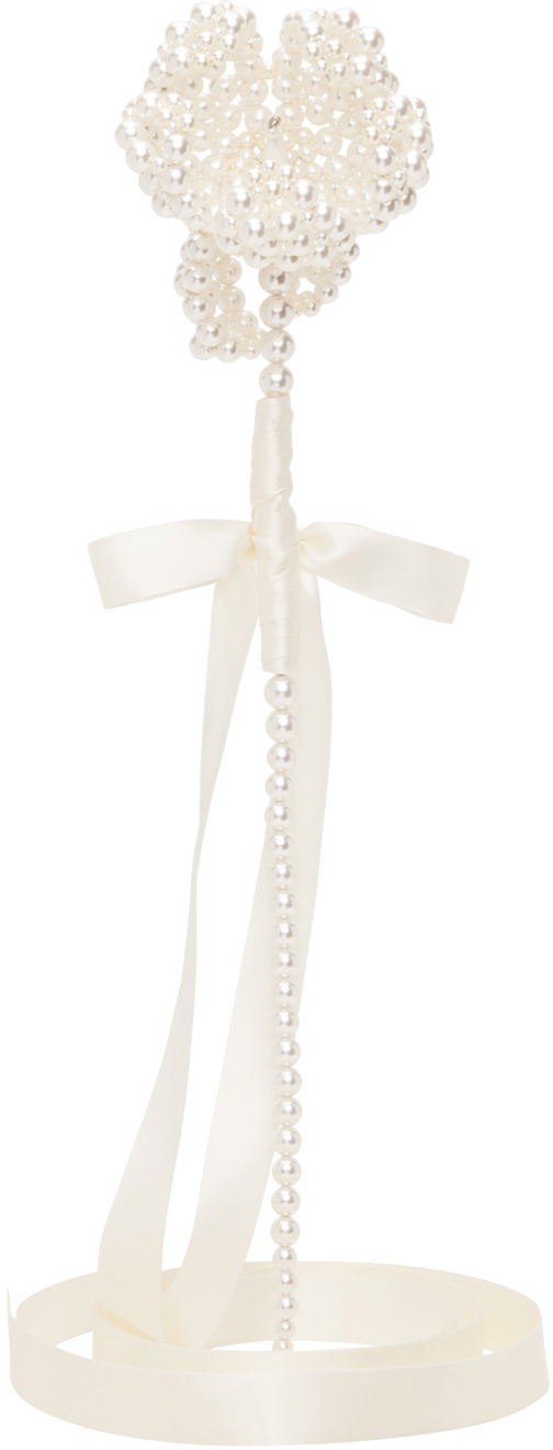 Ключодържатели Simone Rocha Simone Rocha Beaded Large Flower Bag Charm Бяло | FLOWER1 0904 PEARL, 0