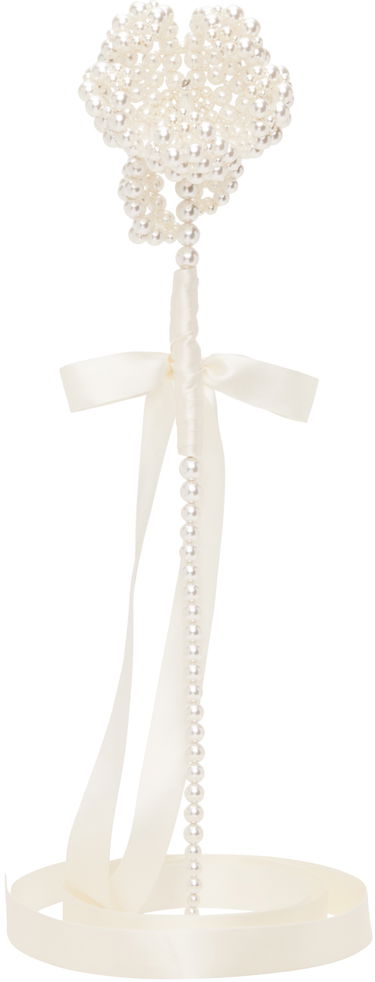 Ключодържатели Simone Rocha Simone Rocha Beaded Large Flower Bag Charm Бяло | FLOWER1 0904 PEARL, 0