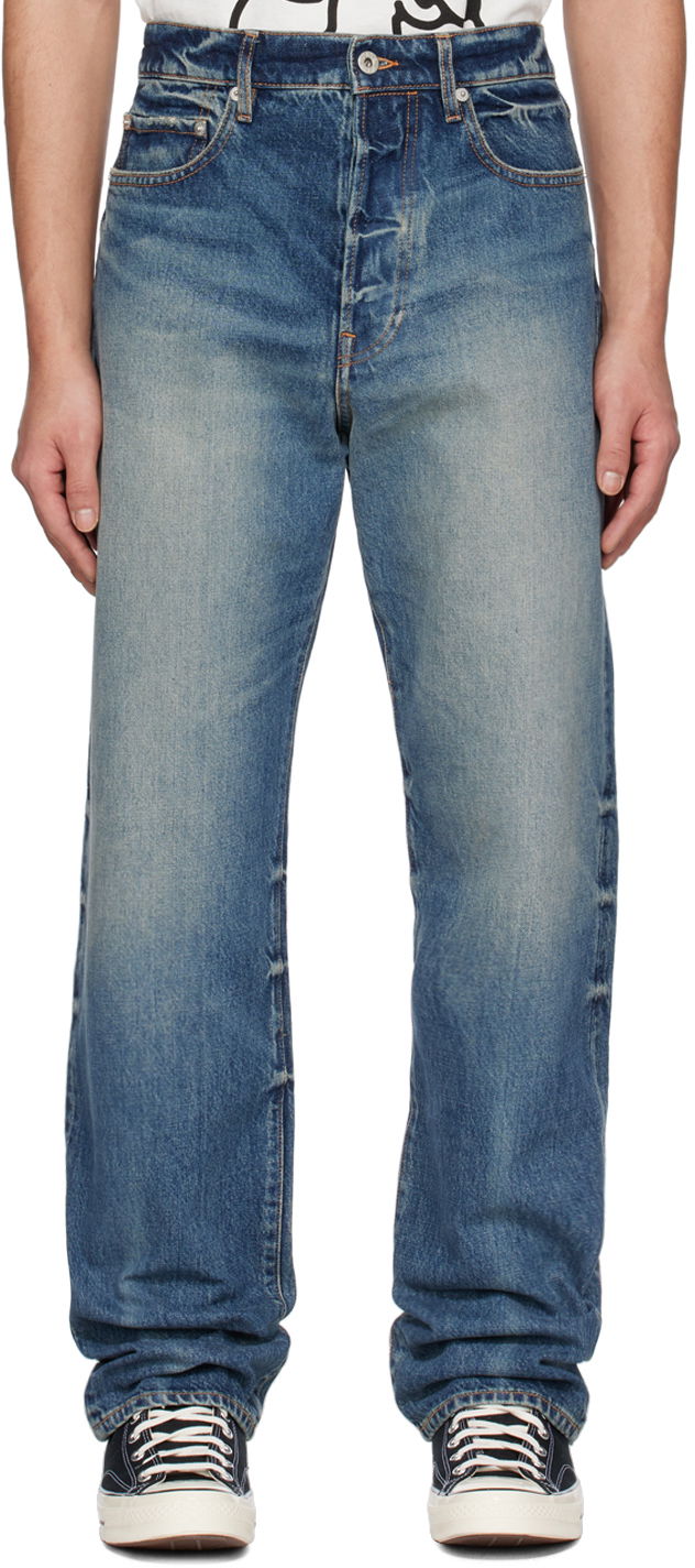 Дънки KENZO Paris Asagao Jeans Синьо | FD55DP3316A3, 0