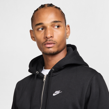 Суитчър Nike Nike Club Fleece Full-Zip Hoodie Черно | FN3861-010, 4