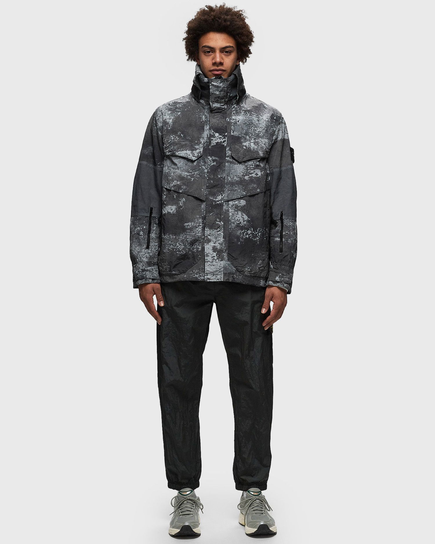 Яке Stone Island Dissolving Grid Jacket Сиво | 8015438E1, 1