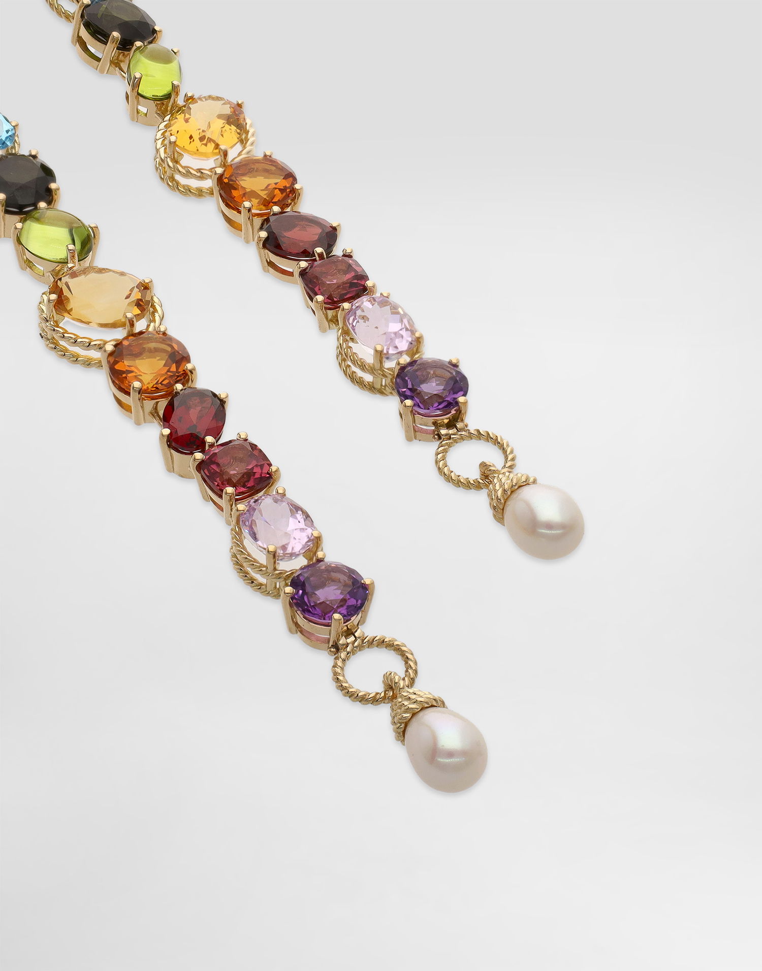 Обеци Dolce & Gabbana Dolce & Gabbana Rainbow Gemstone and Pearl Drop Earrings Многоцветен | WEQB2GWMIX1ZOO00, 1
