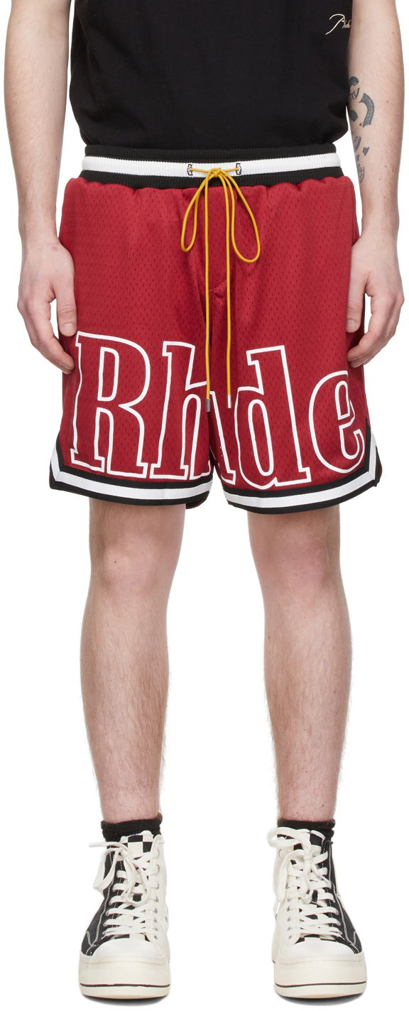 Къси панталони Rhude Polyester Shorts Червено | RHSS22SH01196127, 0