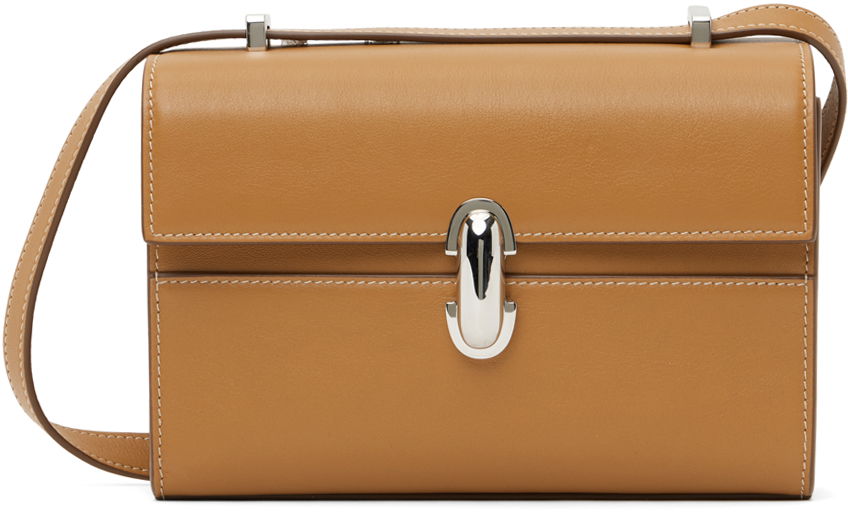 Чанта през рамо Savette Tan Symmetry 19 Bag Кафяво | H-004-01-01, 0