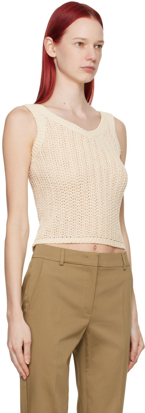Пуловер Max Mara Max Mara Women's Arrigo Knitted Tank Top Бежово | 2411361032600, 1