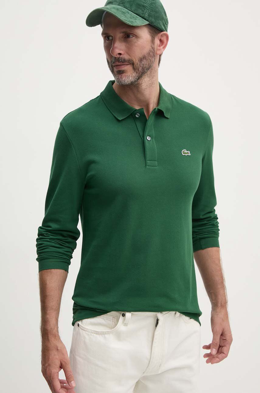 Поло тениска Lacoste Long Sleeve Polo Зелено | PH4013, 0