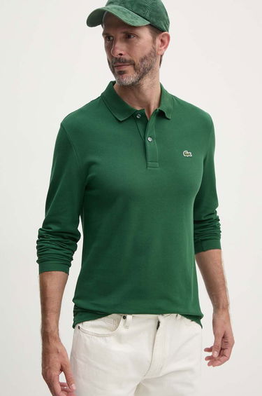 Поло тениска Lacoste Long Sleeve Polo Зелено | PH4013, 0