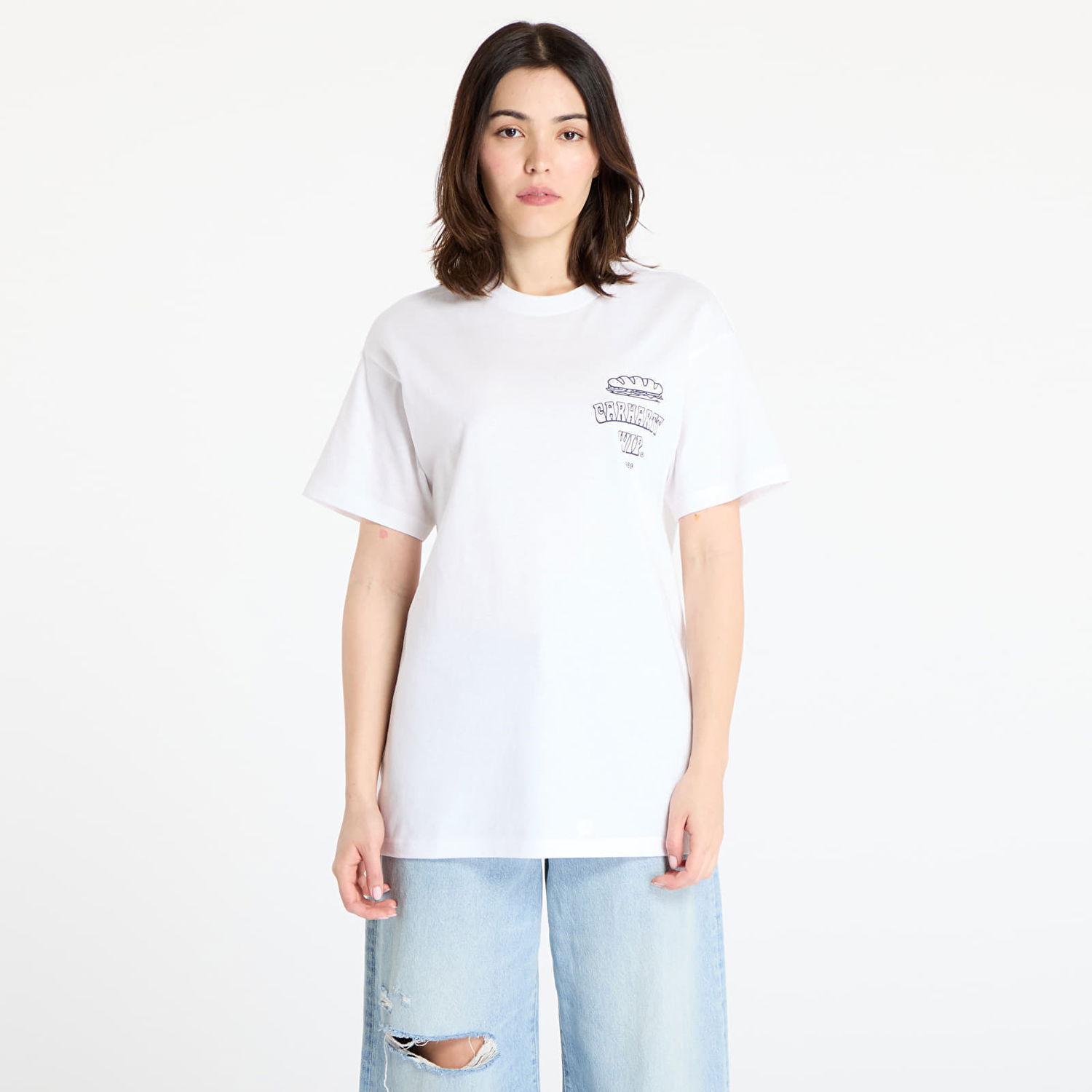 Тениска Carhartt WIP Short Sleeve Sandwich T-Shirt Бяло | I035230.02XX, 0