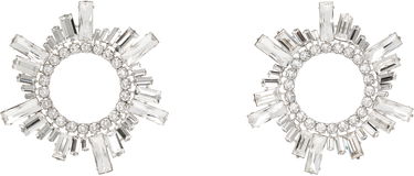 Обеци Amina Muaddi Amina Muaddi Begum Crystal Hoop Earrings Металик | BEGUM EARRING, 0