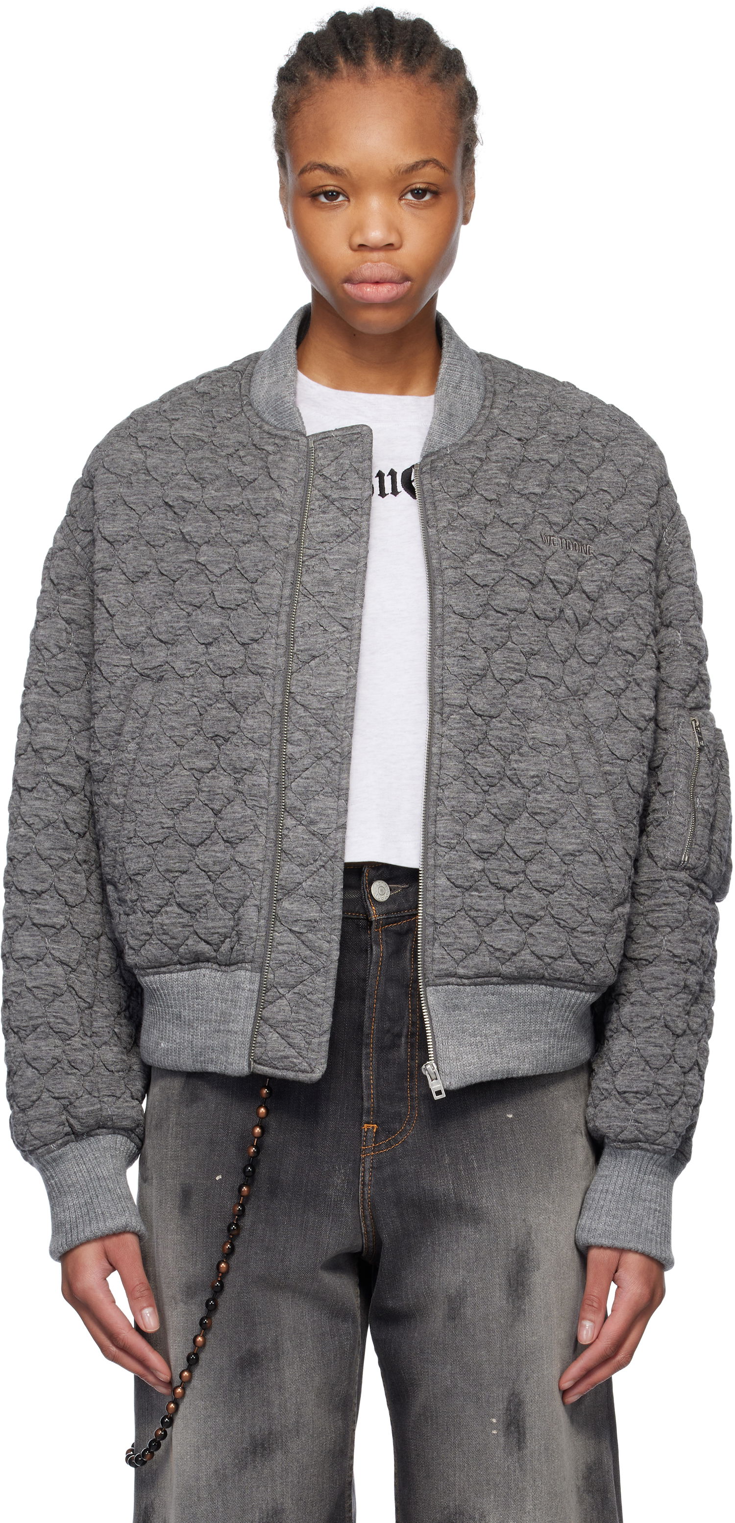 Яке бомбър We11done We11done Quilted Bomber Jacket Сиво | WD-JP0-25-070-W-MG, 0