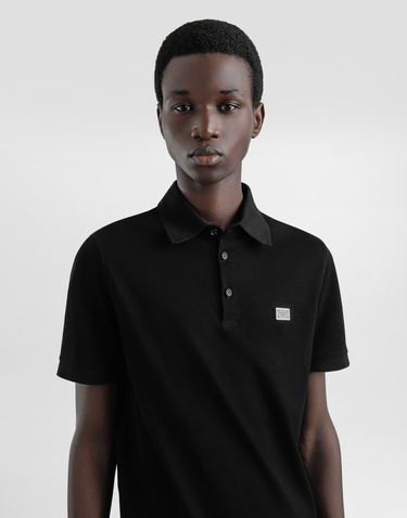 Поло тениска Dolce & Gabbana Dolce & Gabbana Cotton Polo Shirt with Logo Tag Черно | G8SN1TFU7ENN0000, 3