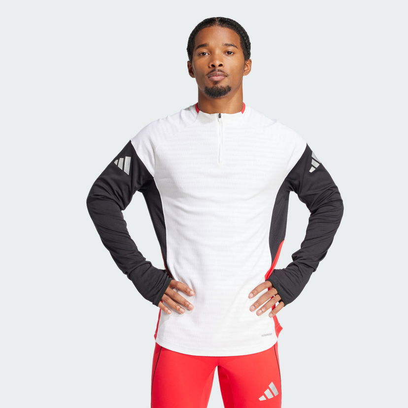 Фланелка adidas Performance Tiro 25 Pro Training Quarter-Zip Top Бяло | JX7074
