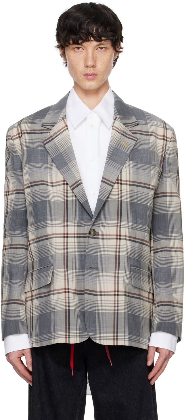 Checked Wool Blazer