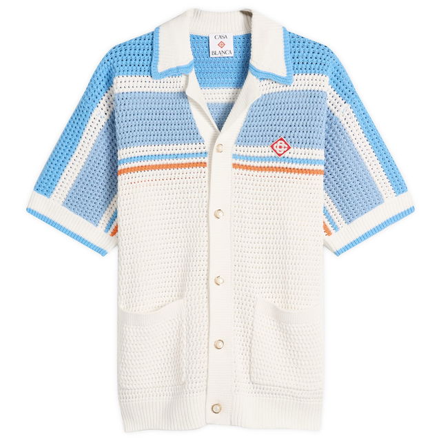 Casablanca Faux Crochet Cotton Shirt