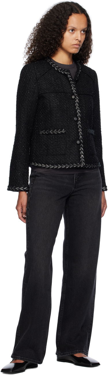 Яке rag & bone rag & bone Mirabelle Tweed Jacket Черно | WAW24F40157915, 3