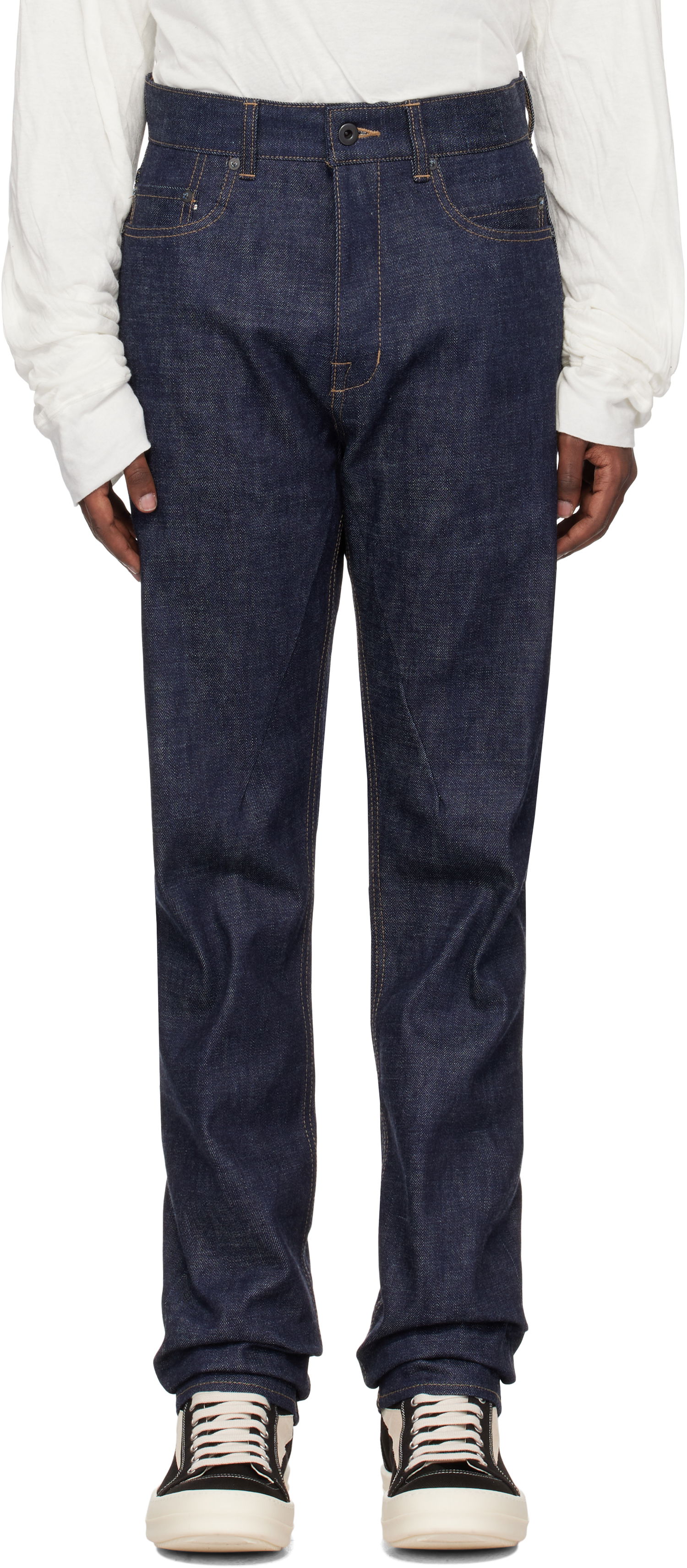 Дънки Rick Owens Porterville Detroit Cut Jeans Синьо | DL02D4396 RAWJP, 0