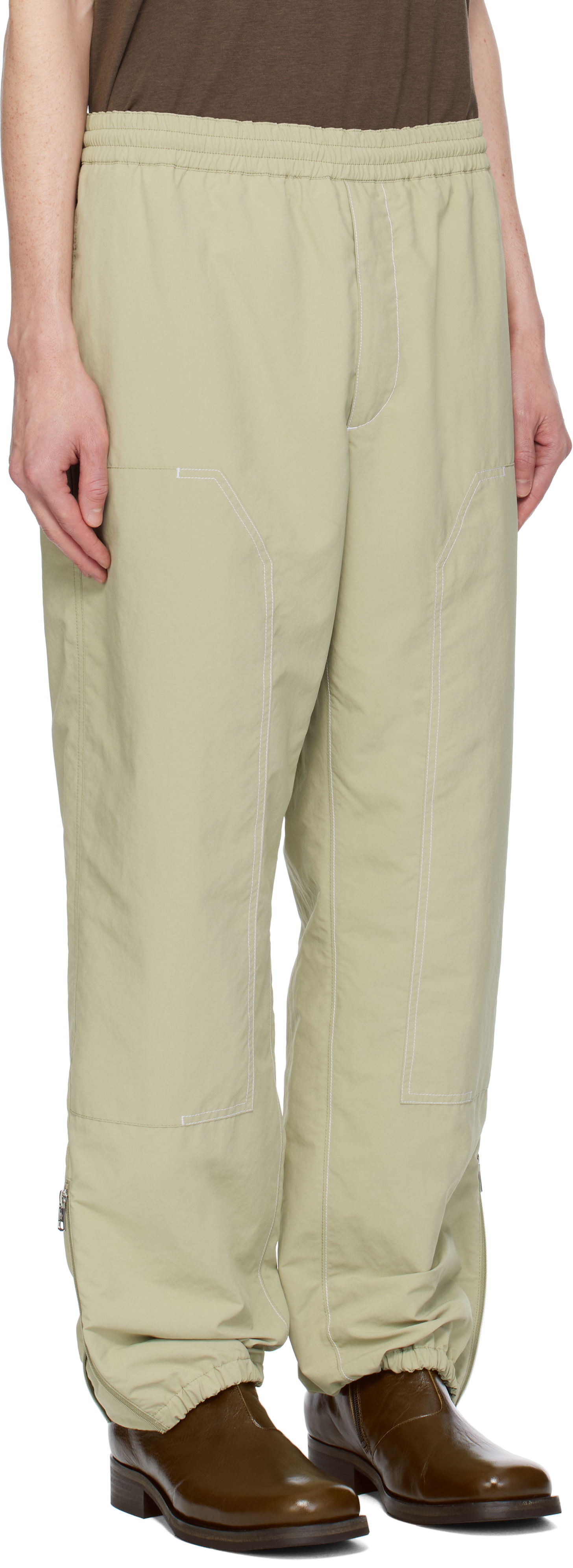 Спортни панталони Moncler Moncler CP Archivio Creativo Trousers Зелено | K10912A00021597SL, 1