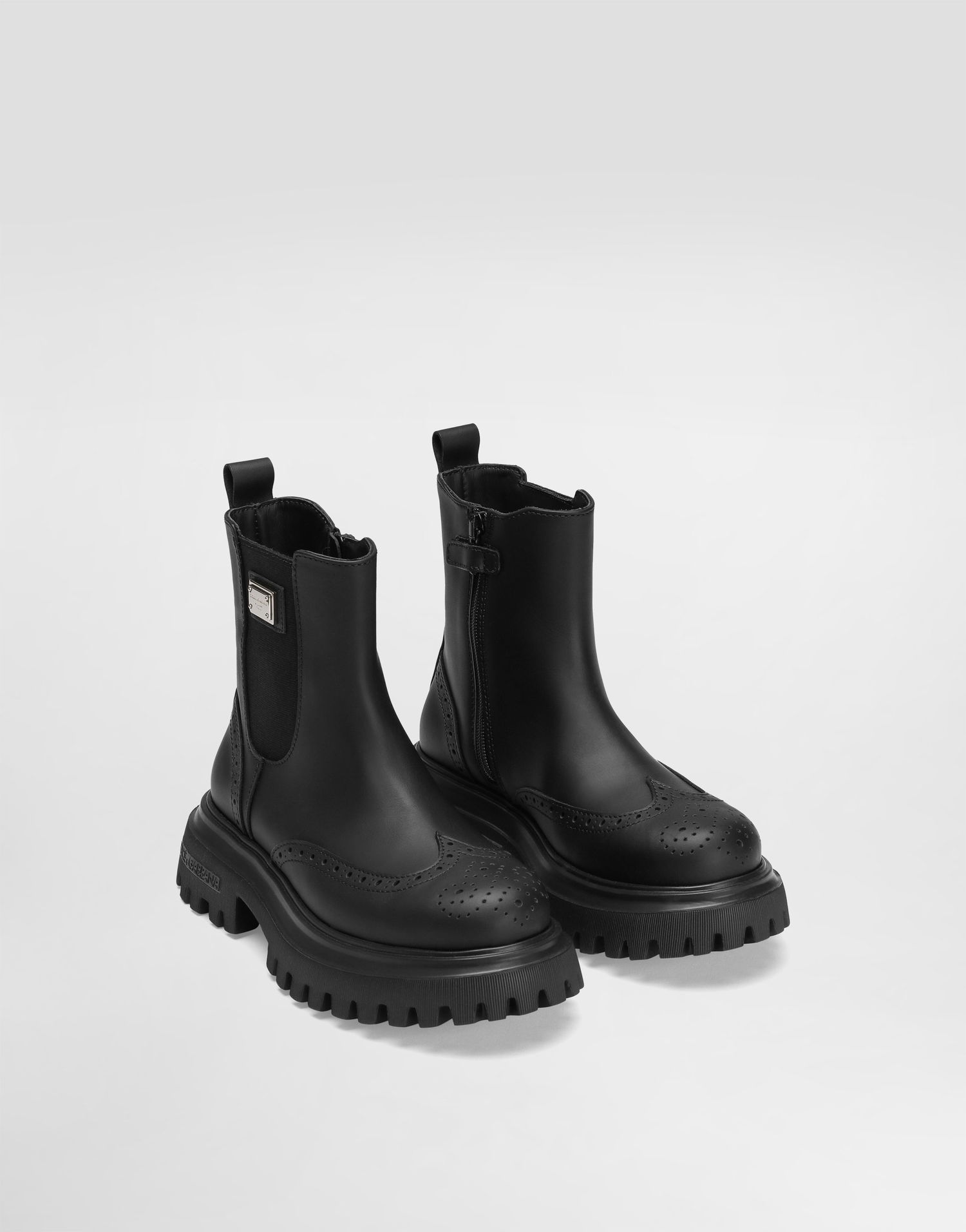 Аксесоари Dolce & Gabbana Dolce & Gabbana Beatles Nappa Calfskin Ankle Boots Черно | DA5295A637980999, 1