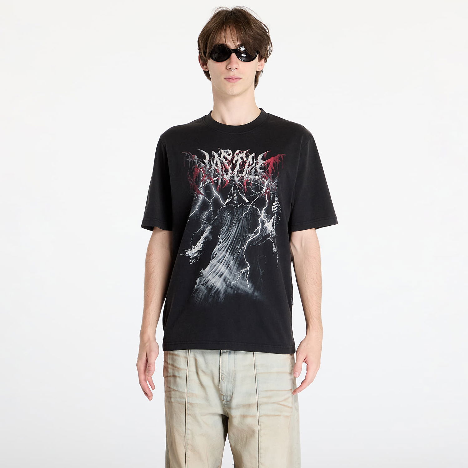 Тениска Wasted Paris Scythe T-Shirt Faded Black Черно | WP_000183, 0