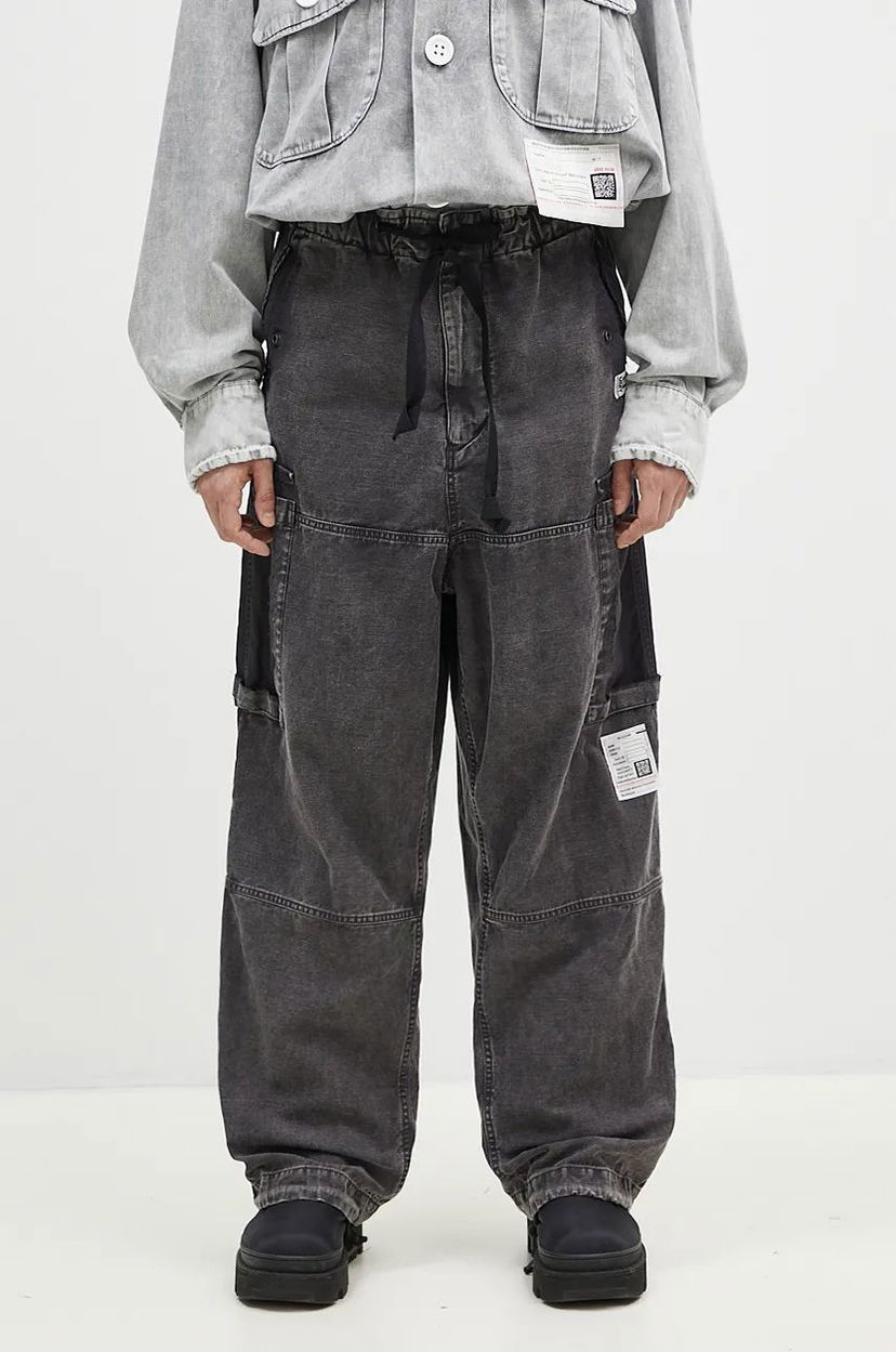 Карго панталони Maison MIHARA YASUHIRO Satin Cargo Pants Черно | J13PT171