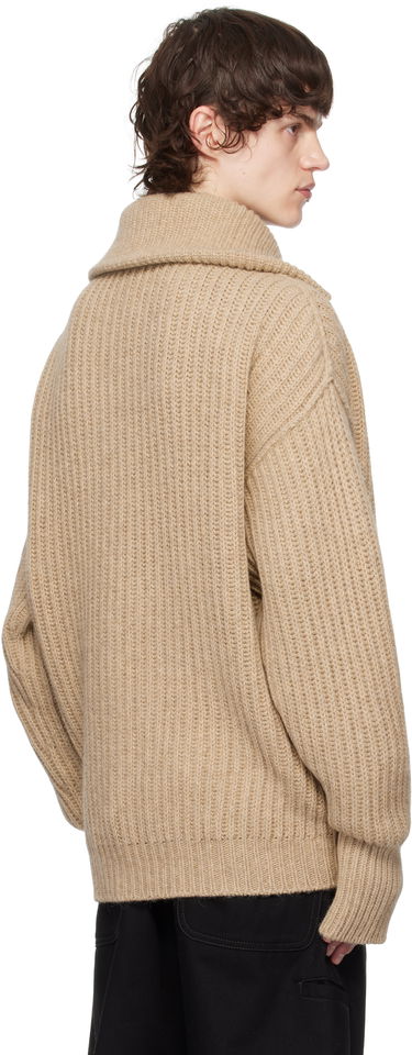 Пуловер LEMAIRE LEMAIRE Trucker Collar Knit Cardigan Бежово | TO1260 LK1029, 2