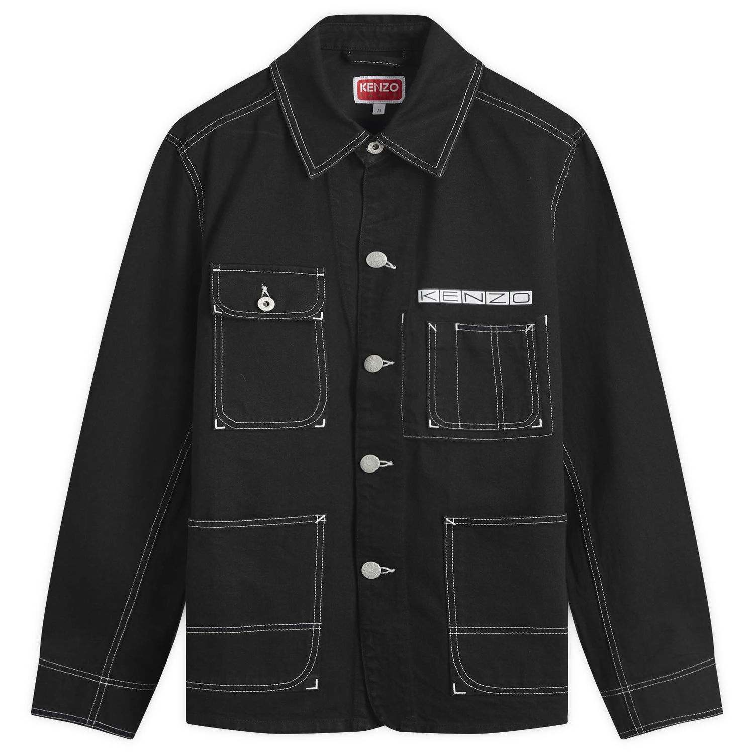 Яке KENZO Men's Business Denim Jacket in Black, Size Small | END. Clothing Черно | FE65DV1126C1-BM, 0