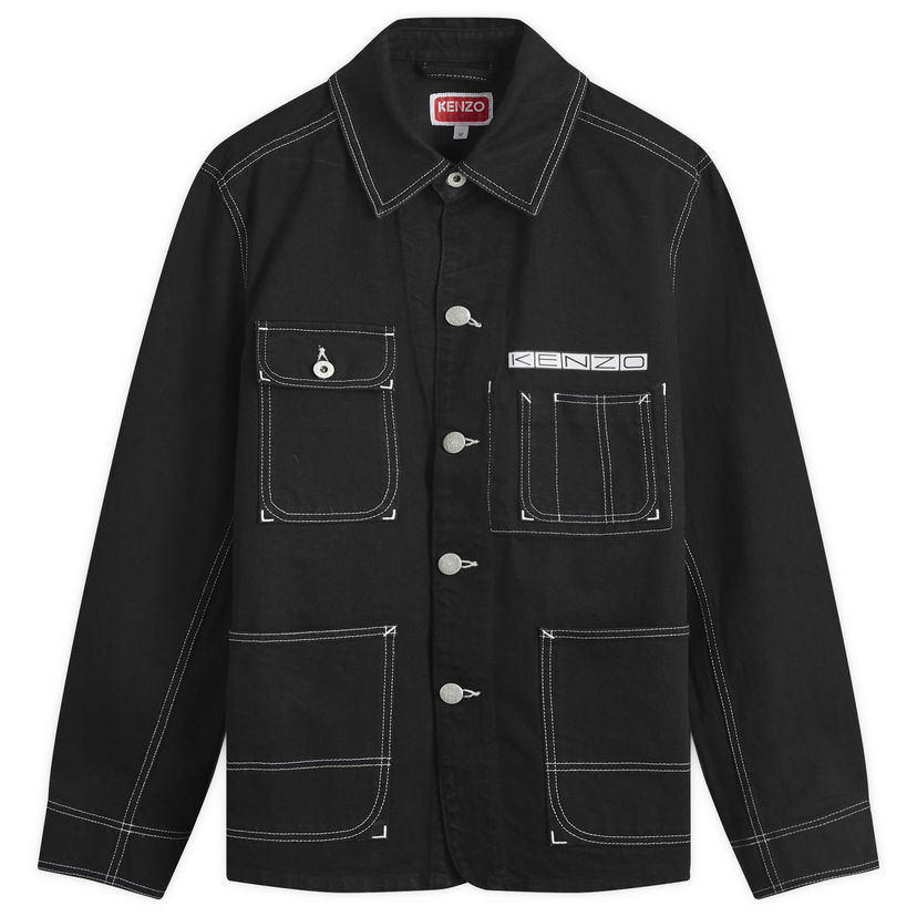 Яке KENZO Men's Business Denim Jacket in Black, Size Small | END. Clothing Черно | FE65DV1126C1-BM