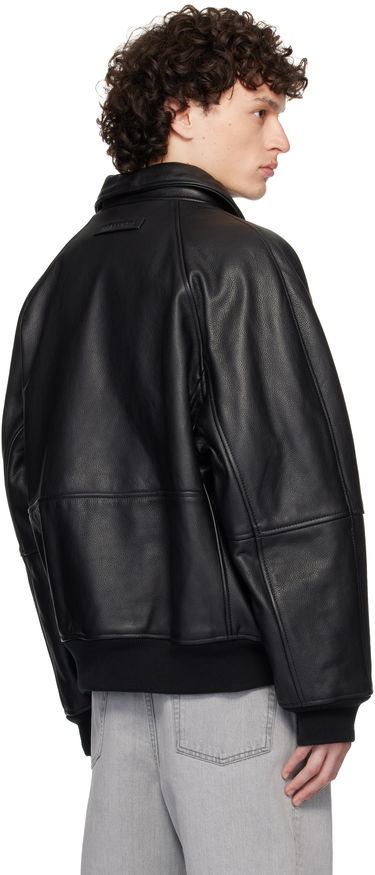 Яке бомбър 1017 ALYX 9SM ALYX 9SM Varsity Leather Jacket Черно | AAMOU0545LE01, 2