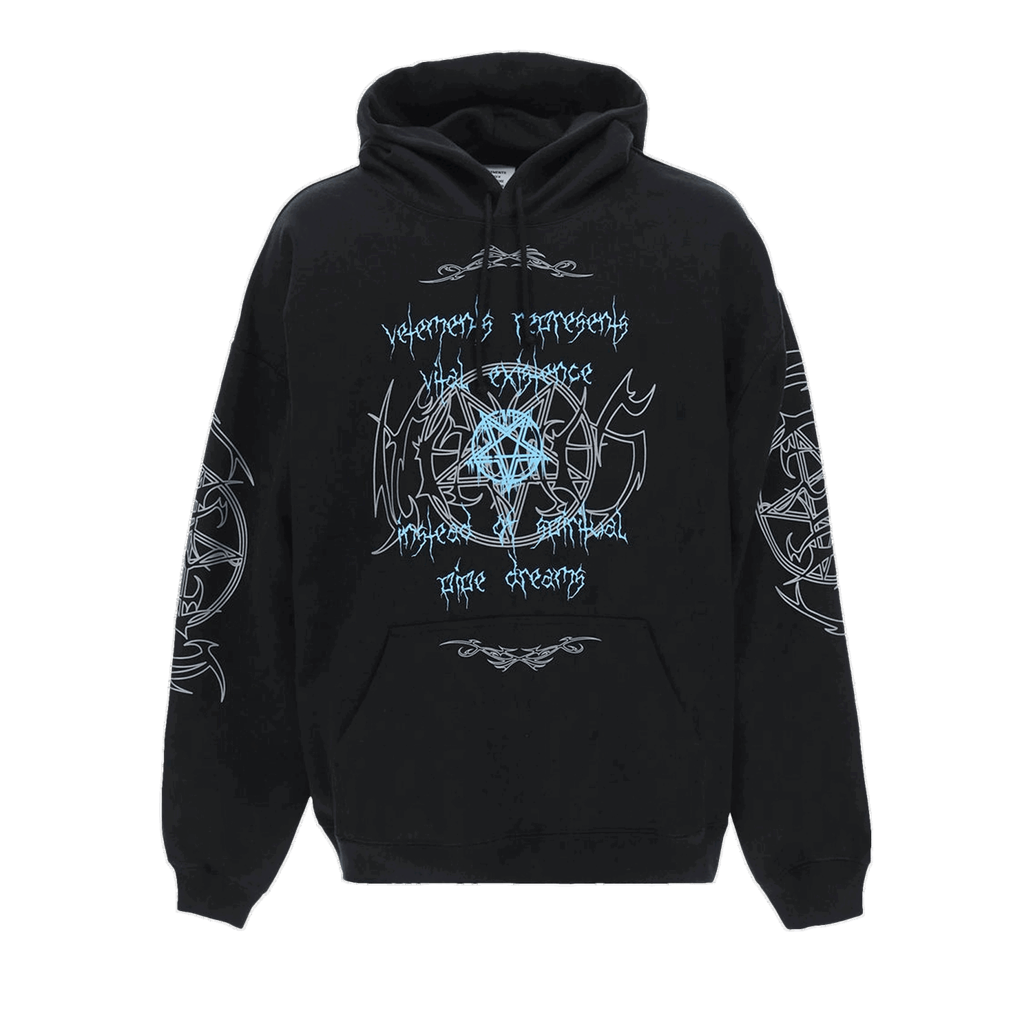 Суитчър VETEMENTS Vital Existence Hoodie Черно | UA53HD460B BLAC, 0
