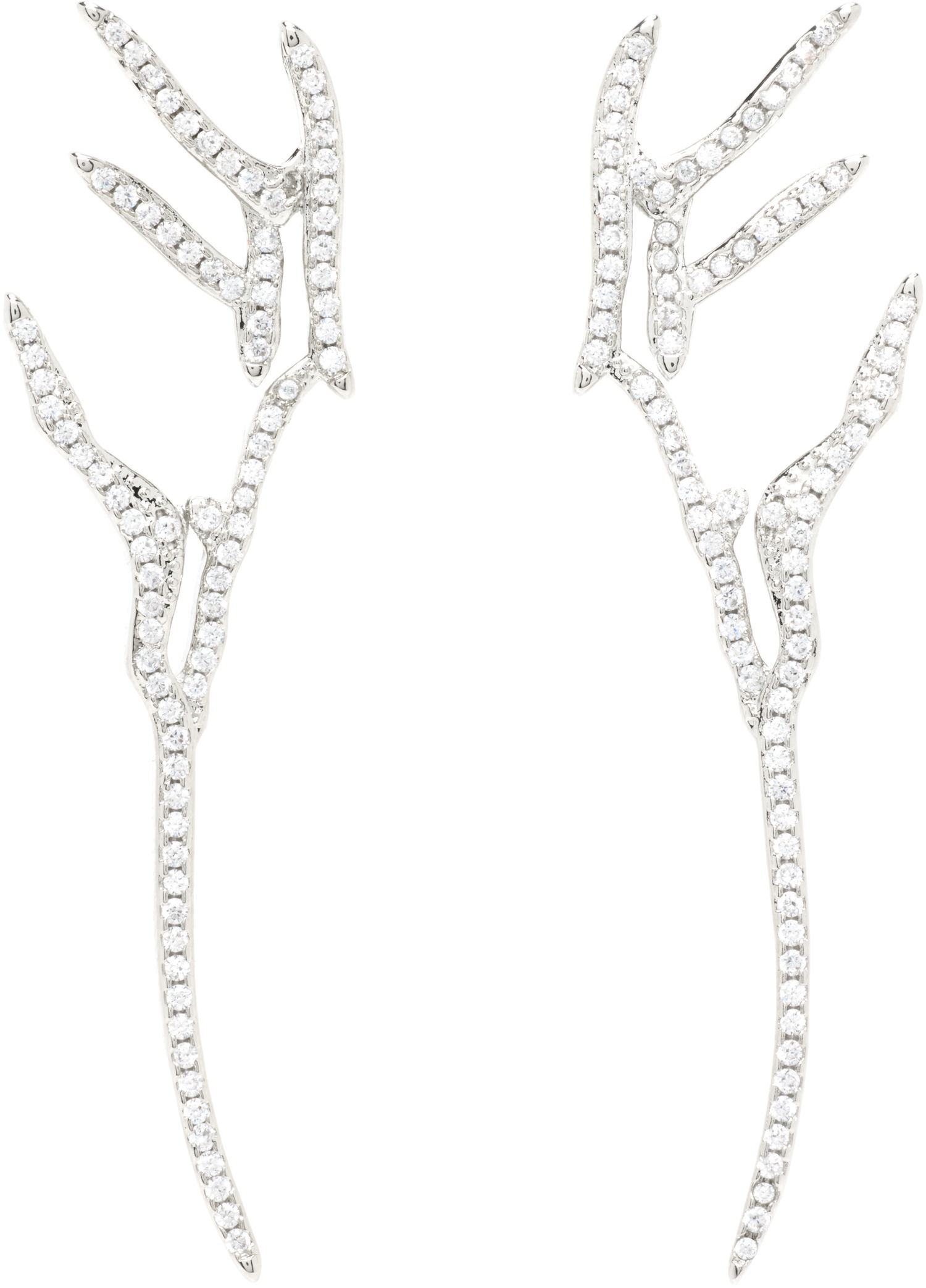Обеци Collina Strada Collina Strada Crystal Wing Earrings Бяло | XX1096, 0
