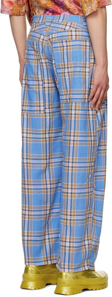 Панталони Collina Strada Collina Strada Lawn Plaid Trousers Синьо | MXX6419, 2