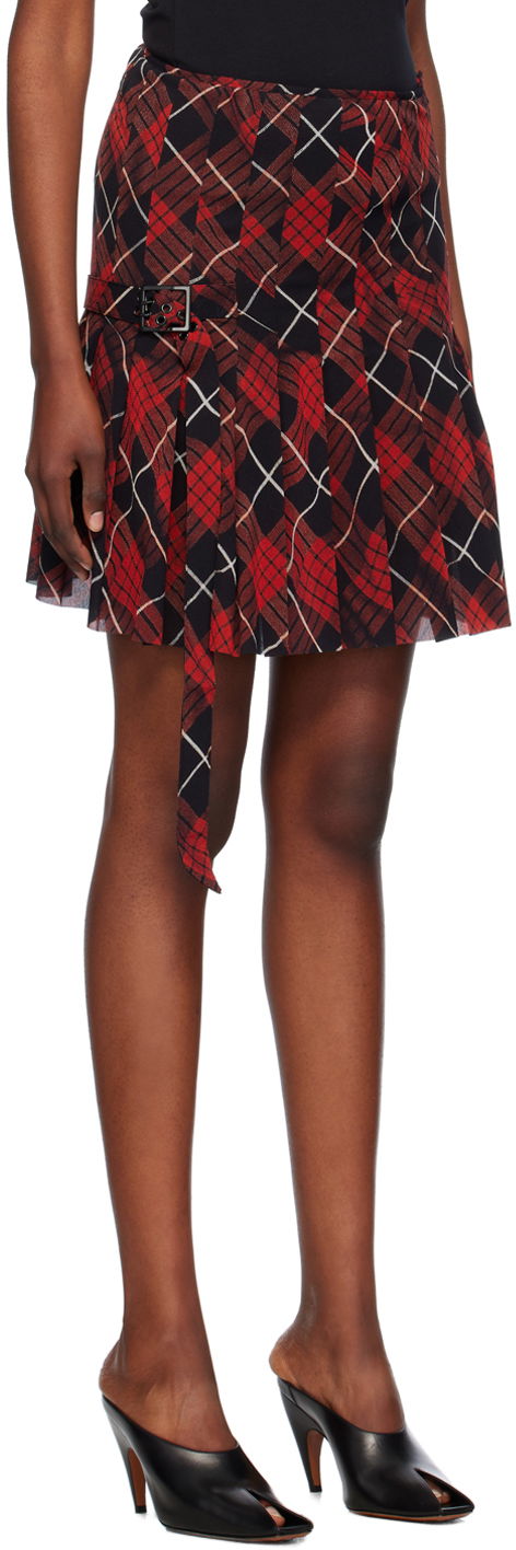 Пола Jean Paul Gaultier Distorted Tartan Skirt Червено | 24/31-F-JU105-T568-300001, 1