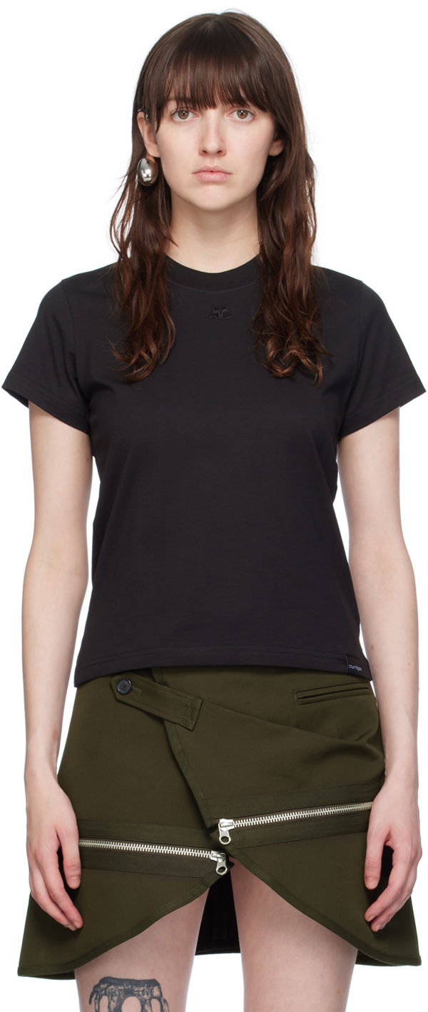 Тениска Courrèges Courrèges 'AC' Tee Черно | 423JTS006JS0107, 0