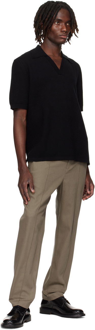Поло тениска A.P.C. A.P.C. Livio Knit Polo Черно | COGDK-H23413, 3
