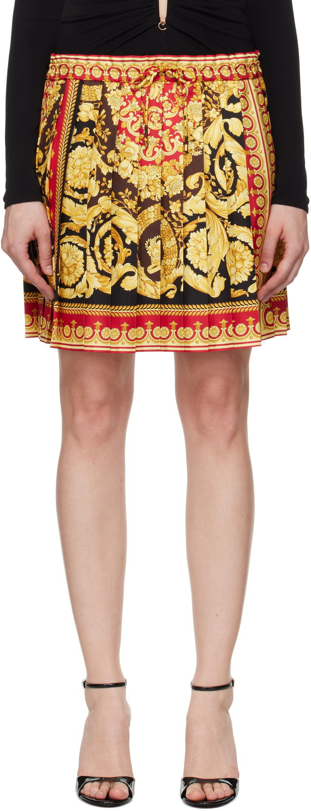 Versace Barocco 92 Foulard Silk Miniskirt