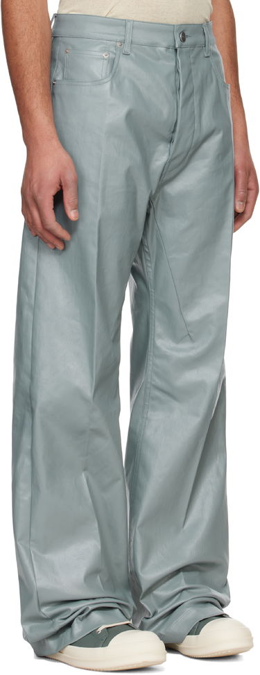 Панталони Rick Owens Rick Owens Hollywood Geth Leather Trousers Зелено | RU01E5333 SCT, 1