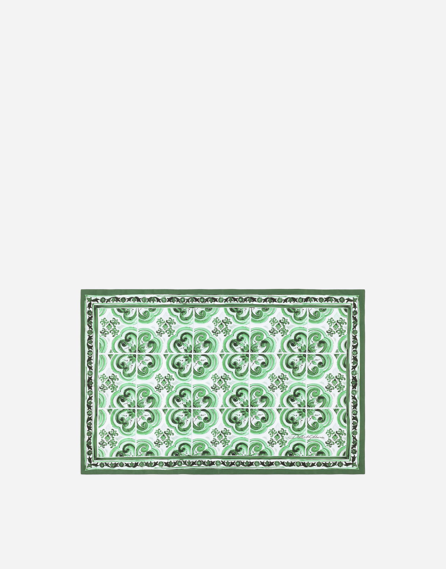 Аксесоари Dolce & Gabbana Dolce & Gabbana Set of 2 Cotton Sateen Pillowcases with Green Tile Print Зелено | TCES02TCAKFUV009, 0