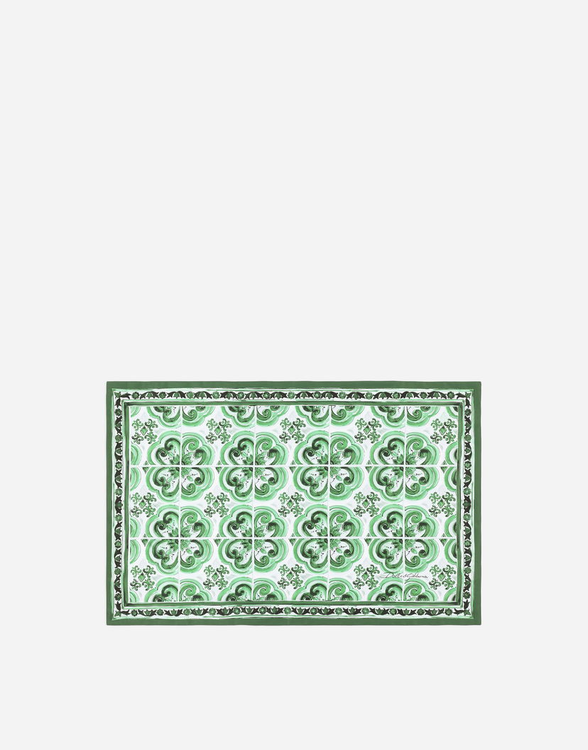 Аксесоари Dolce & Gabbana Dolce & Gabbana Set of 2 Cotton Sateen Pillowcases with Green Tile Print Зелено | TCES02TCAKFUV009