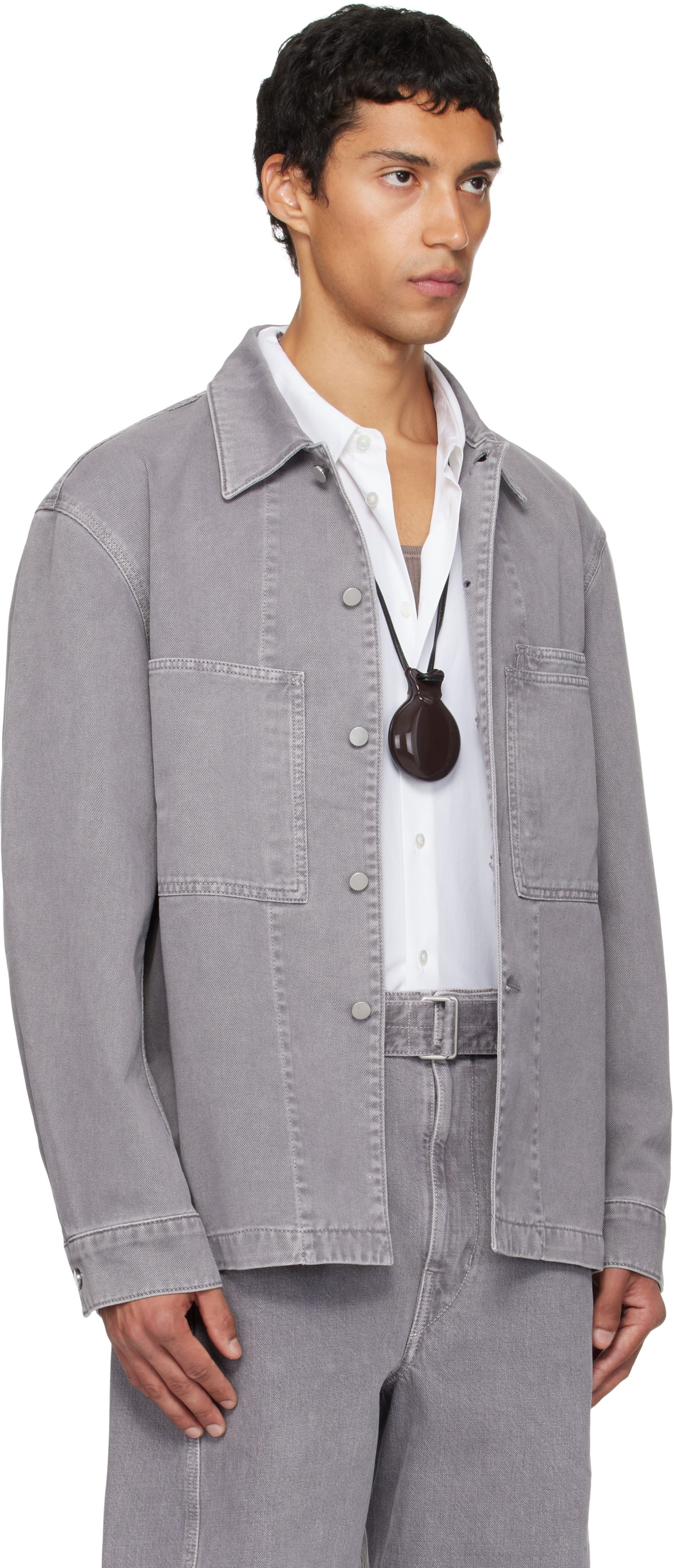 Риза LEMAIRE Lemaire Workwear Denim Overshirt Сиво | OV1024 LD1063, 1