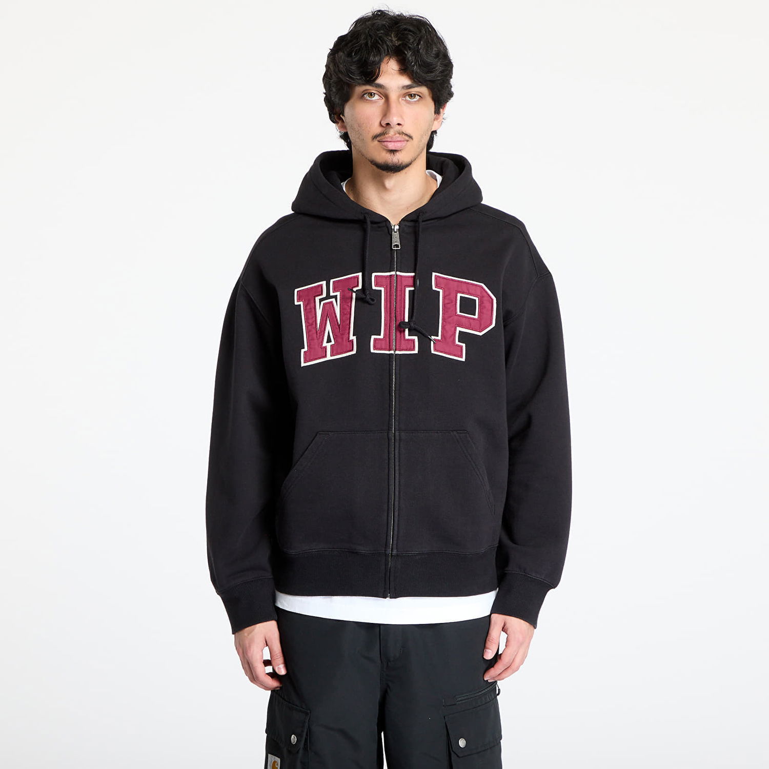 Суитчър Carhartt WIP Hooded WIP Sweatshirt Stone Washed Черно | I034691.8906, 0