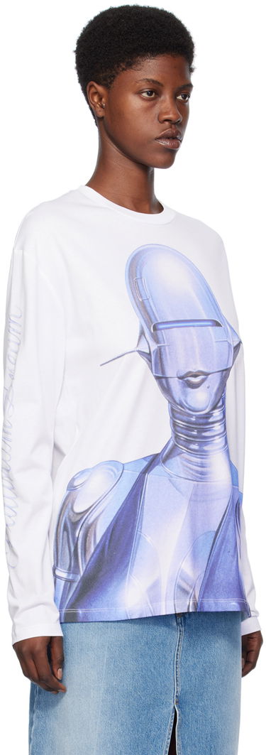 Тениска Stella McCartney Stella McCartney Graphic Long Sleeve T-Shirt Бяло | 6J01613SPY83, 1