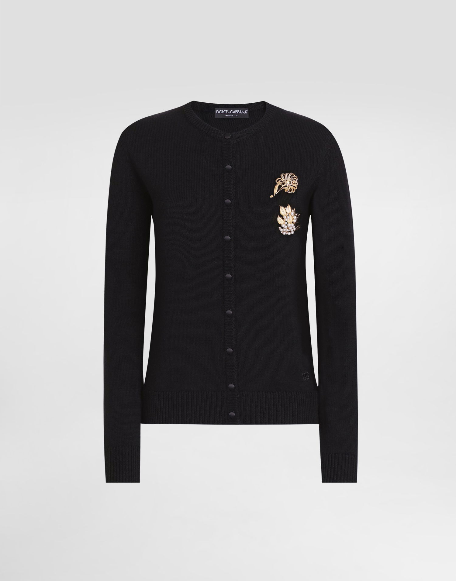 Пуловер Dolce & Gabbana Dolce & Gabbana Wool Cardigan with Brooch Черно | FXV09ZJCVXNN0000, 0