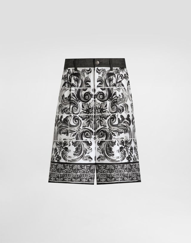 Dolce & Gabbana Maiolica Printed Bermuda Shorts