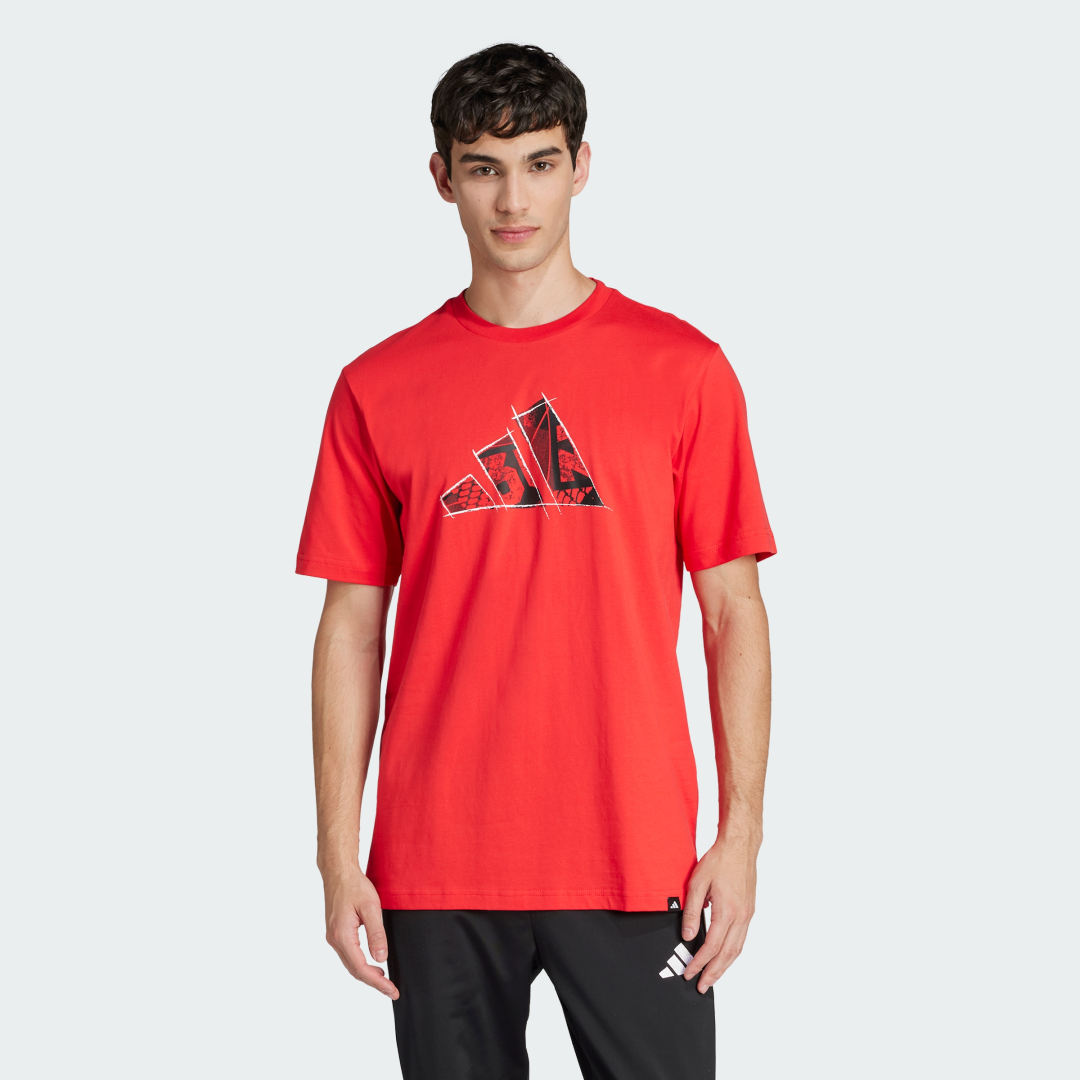Тениска adidas Performance Logo T-Shirt With Graphic Print Червено | JJ3934, 0