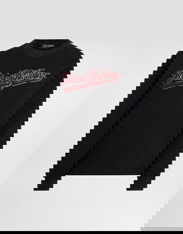Суитчър Dolce & Gabbana Dolce & Gabbana Cotton Sweatshirt with Logo Patch Черно | F9S50ZGDDAIN0000, 0