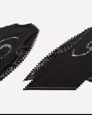 Тениска ROA Sticks Stitch Organic Longsleeve T-Shirt Черно | RBMW0509JY51 BLK0001, 2