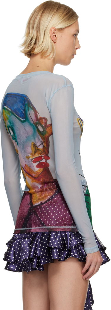 Тениска Charles Jeffrey Loverboy Charles Jeffrey LOVERBOY Powermesh Long Sleeve Graphic Print T-Shirt Многоцветен | 52080201, 2